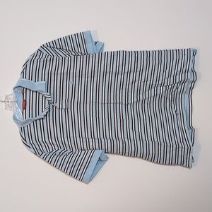 Izod Striped Blue Polo Shirt